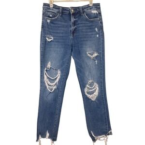 Flying‎ Monkey Distressed Denim Blue Jeans Size 30
